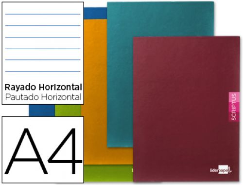 Caderno agrafado liderpapel scriptus din a4 48 f pautado papel 90 gr , Liderpapel , 48472 , 8423473484726